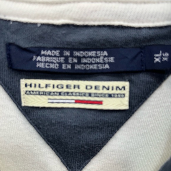 Hilfiger Denim Polo Shirt Mens Extra Large Multicolor Short Sleeve Cotton Blend - Picture 3 of 14